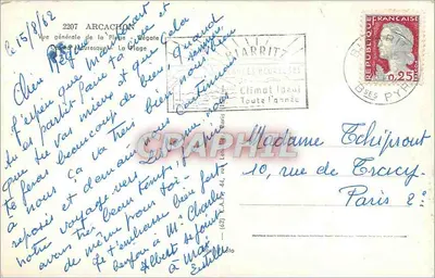 Arcachon — Ogólny widok plaży — Wydawca nieznany, nr 2207 — Rewers