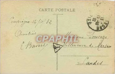 Compiègne — Katedra św. Jakuba — J. Pennasche, nr 377 — Rewers