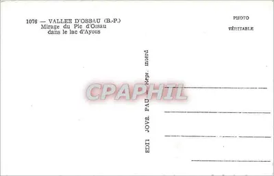 Miragem do Pic d'Ossau — no lago de Ayous — Jovz, n° 1076 — Verso