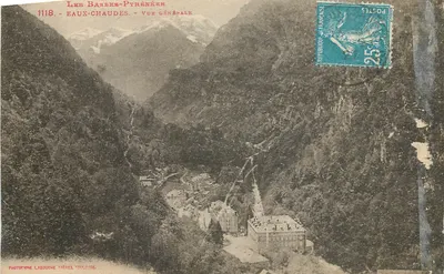 Basses-Pyrénées - Eaux-Chaudes - Vista Geral — Fototipo Labouche Frères, Toulouse