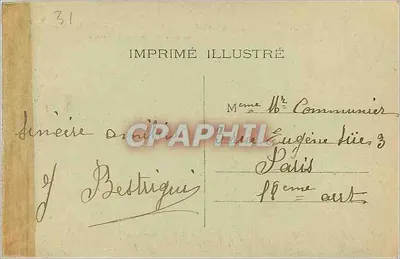 Os Pirineus — Estrada de Bagnères a Luchon — O Col d'Aspin e o Pic du Midi (2785m) — Impresso Ilustrado — Verso