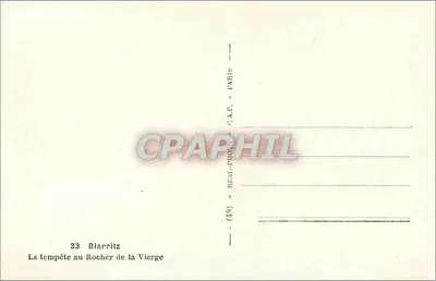 Biarritz — Burza na Rocher de la Vierge — G.A.P. (n°33) — Rewers