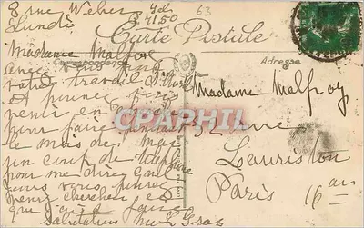 ला बौर्बौले — फेनेस्ट्रे के दृश्य — LL. संख्या 19 — पीछे