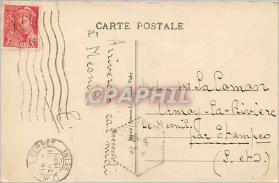 Rodovia do PUY-de-DOME até a Parada do Col de Ceyssat — A Auvergne Pittoresque, editora Idsal, n°4 — Verso