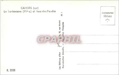 Cahors (Lot) — Barbakana (XV wiek) i wieża Powieszczonego — Wydawnictwo Sztuki, Paryż — Rewers
