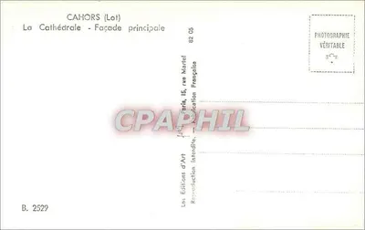 Cahors (Lot) — Widok na katedrę — Wydawnictwo Sztuki, Paryż — Rewers
