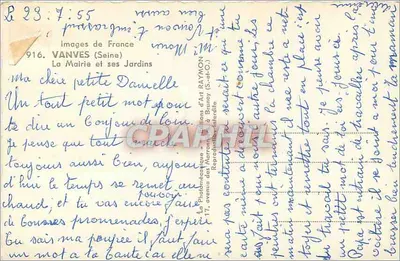 VANVES (Seine) — Rada Miejska i jej Ogrody — Wydawnictwo Art RAYMON (3-84-C) — Rewers