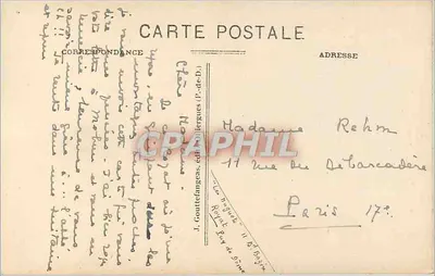 Royat - Boulevard Bazin — vista del boulevard con collina e edifici — G. d'o — Verso