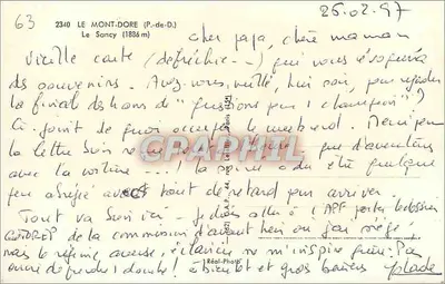 Le Mont-Dore — vista do teleférico — editor Cap — Verso