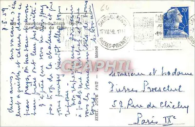 De oevers van de Gâté — Sauveterre-de-Béarn — Ed. Jove Pau — Achterkant