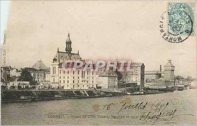 Corbeil — Hotel de Ville, Grands Moullins e Quai Mauvance — Erdelet Edit. - Corbeil