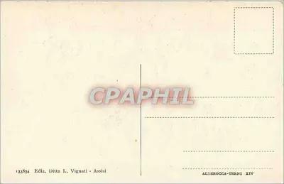 Assisi - Eremo delle Carceri - Chiostroino — widok klasztoru z zakonnicą — Rewers