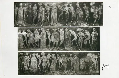 La Chaise-Dieu (Haute-Loire) — Pintura mural do século XV "A dança da morte" — Éditions d'Art Marrel