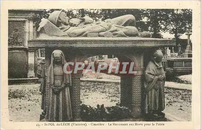 St-POL de LÉON (Finistère) - Cemitério - O Monumento aos Mortos pela Pátria