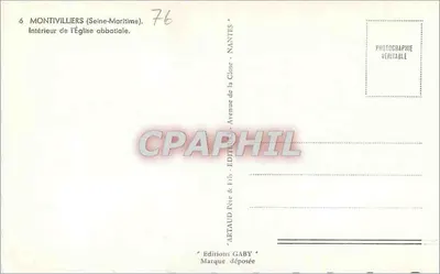 Montivilliers (Seine-Maritime) — Wnętrze klasztornej świątyni — Wydawnictwo Gaby — Rewers