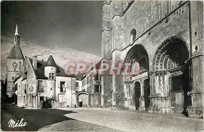 Avalon (Yonne) — Torre da Horloge — Casa do Século XV. Portal da Igreja de São Lazaro — Edição « Mélie » n°1106