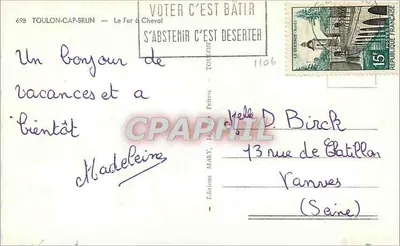 Cap Brun — Fer à Cheval — Wydawnictwo Mary, nr 698 — Rewers