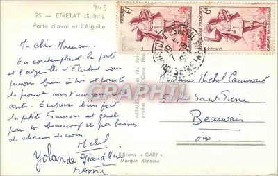 Étretat — Porte d'aval et l'Aiguille — Éditions Gaby — Rewers