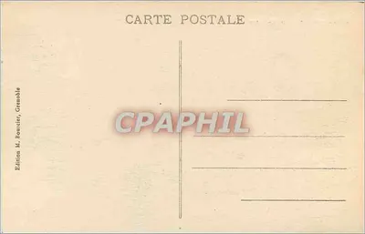 Uriage-les-Bains — Estabelecimento Termal e o Castelo — Edição M. Bourcier, Grenoble — Verso