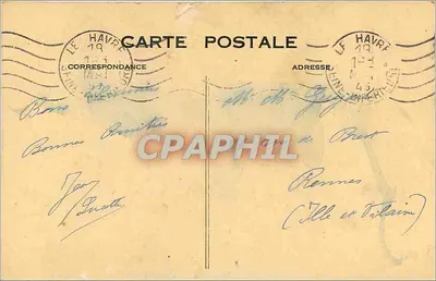 Le Havre — Plac Gambetta — Basen Handlowy — C. M., Le Havre — Rewers