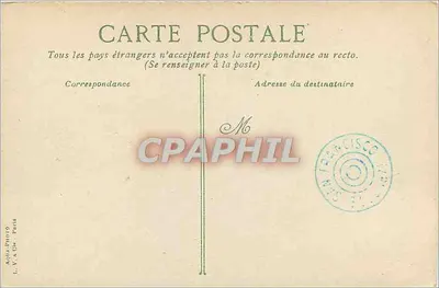 Nancy, Place Carnot — Fontanna z rzeźbami — wydawca L. V. & Cie, Paryż, nr 999 — Rewers