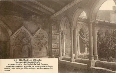 St-Emilion (Gironde) — Cloître da Igreja Colégial — Vista artística Louis Garau, Libourne