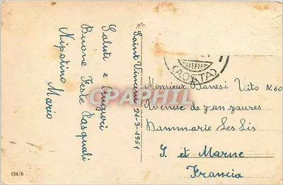 Bourne Pasquari — paisagem alpina com flores — Grondelli — Verso