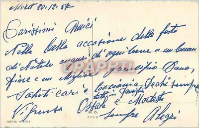 Zamieczony wioska — Szczęśliwy Nowy Rok — seria N°1015, wydawca EDUG — Rewers