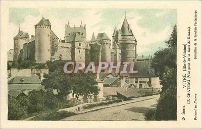 Vitré (Ille-et-Vilaine) — O Castelo — Vista tirada da estrada de Rennes — Coleção da Solution Pautaubyre — 2a Série