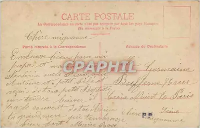 Mulher à fonte — cena de jardim — Tranb, S. 442-5060 — Verso