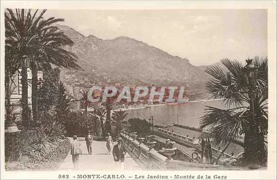 Monte-Carlo — Jardins — Montée de la Gare — J. Gilletta et Cie, Nice, n° 862