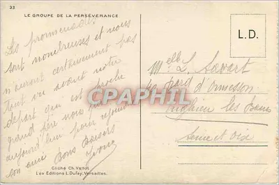 O Grupo da Persévérance — Montanhas Nevadas — Cliché Ch. Vallot, Les Éditions L. Dufay, Versailles — Verso