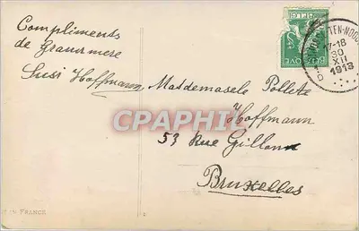 Dziewczyna i pies przy oknie — Szczęśliwy Nowy Rok — wydawca M. V. n° 172 — Rewers