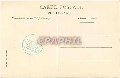 Anvers — Nef katedry — Widok z serca. — G. Hermans, wyd., Anvers, nr 19 — Rewers