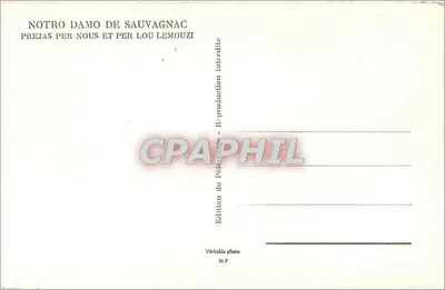 Estátua da Virgem com o Menino — Edição do Pèlerinage de Sauvagnac — Verso