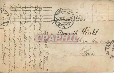 Młoda kobieta w kolorowej sukni — portret — wydawca C. C. n° 2557/58 — Rewers