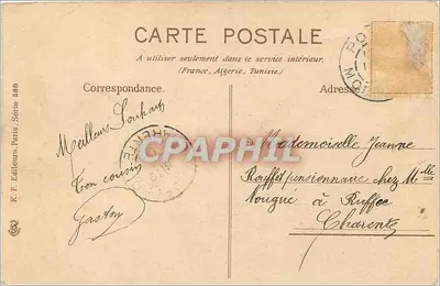 Dois camponeses no campo — cena de trabalho — K.F. Editeurs, Paris, Série 589 — Verso