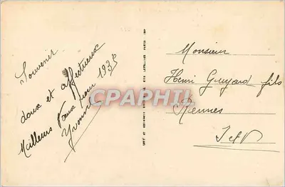 Souvenir da Yonne — carte postale illustrée com vinhedos e vistas de Sens, Auxerre, Avallon e Tonnerre — editor Lefèvre, n° 257 — Verso