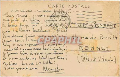 Dijon (Côte-d'Or) — Vista Geral — Editor: AN GARM — Verso