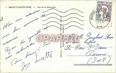 Abpia Hautecombe — widok z góry — Wydawnictwo Edyliux (Savoie) — Rewers