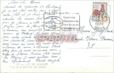 Lago do Bourget — Os Túneis — J.H. Telle — Verso
