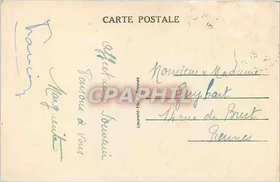 Ponta do Grouin — Cancale — Costa da Esmeralda — editor Laurent-Né Rennes, n° 1237 — Verso