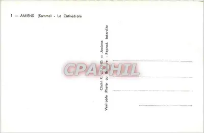 Amiens — Katedra — Cliché R. LE LONG — Reprodukcja zabroniona — Rewers
