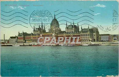 Budapest — Parlamento — editor M. Hatfest, número de série não visível