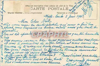 Mônaco - Vista de Monte-Carlo - R. M. n°1255 — Verso