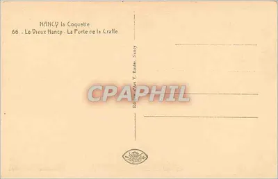 NANCY. Brama Craffe — wydawca V. Rœder, n° 66 — Rewers