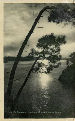 St Servan — Pôr do sol sobre a Rance — Édit. Diguet, n°33