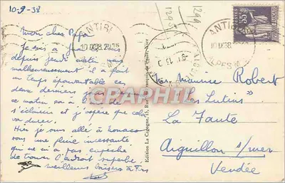 Cap d'Antibes — Capela Nossa Senhora da Garoule — Edição La Cigogne — Verso