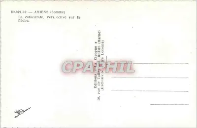 Amiens (Somme) — Katedra. Perspektywa na ostrze — Wydawnictwo La Cigogne — Rewers