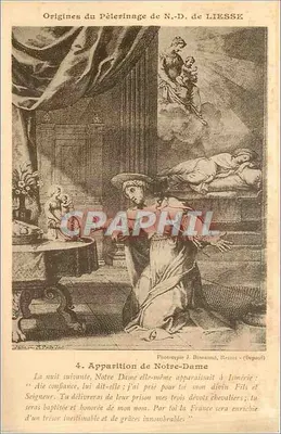 Origens do Pelerinagem de N.-D. de LIESSE — 4. Aparição de Nossa Senhora — Fototipia J. Bionaimé, Bremen (Depositado)